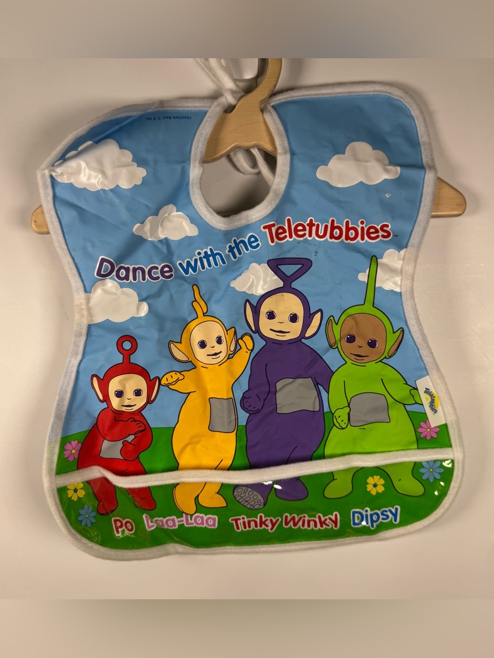 VTG 1998 Ragdoll Teletubbies Baby Bib 90s Nostalgia Kidcore Retro Childhood